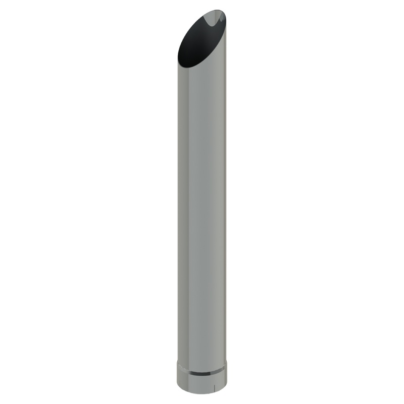 107c-072-1103 7×72 Mitered Exhaust Stack – Expanded End