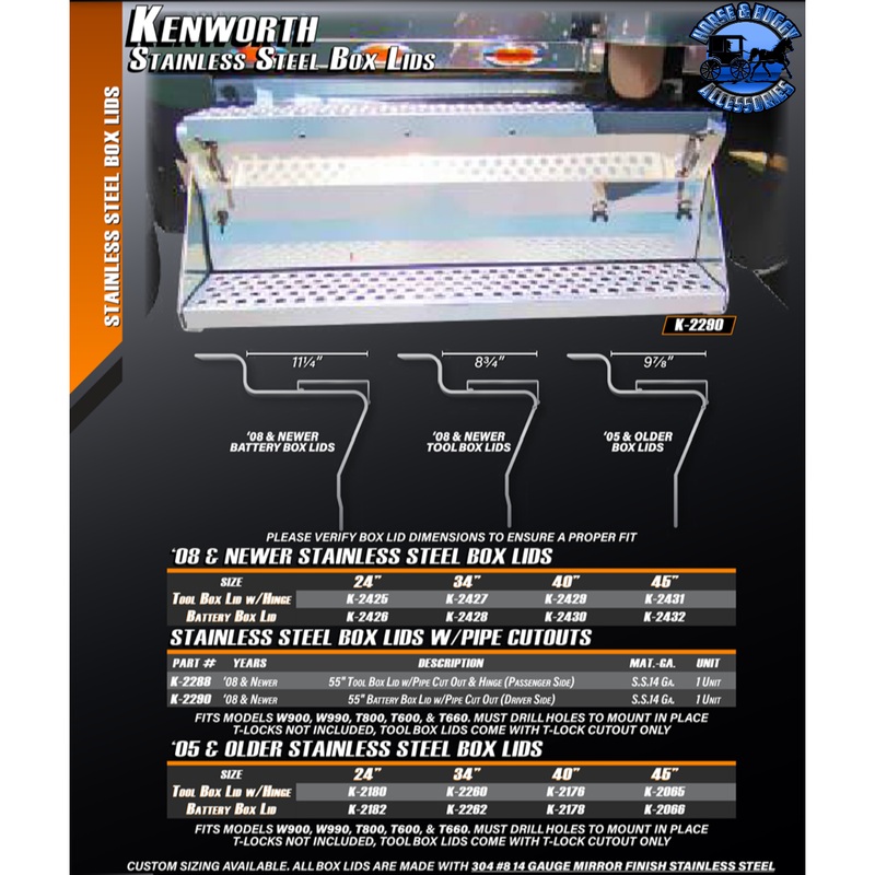 ATA-K-2178 40” BATTERY BOX COVER LID