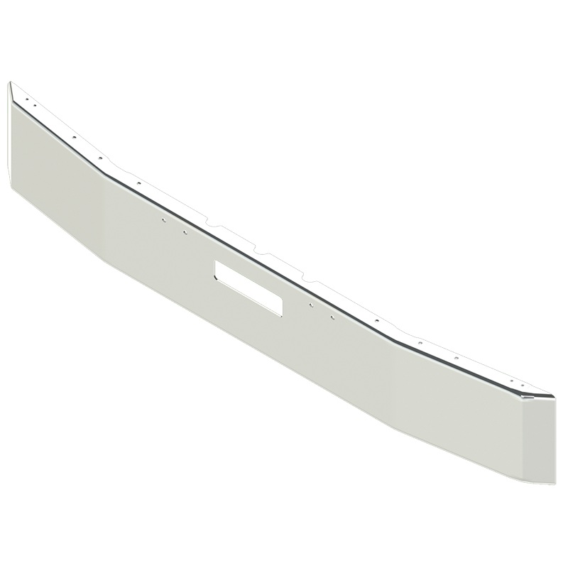 E-CJ-0010-05 16” FREIGHTLINER FLD 120 ROLLED END BUMPER W/ 6” BREAK-BACK W/ TOW & BOLT HOLES