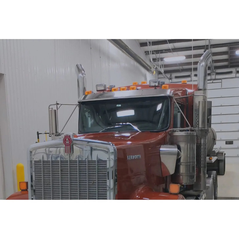 #GGE23  Kenworth 1 Piece Windshield 304 Stainless Wiper Arms