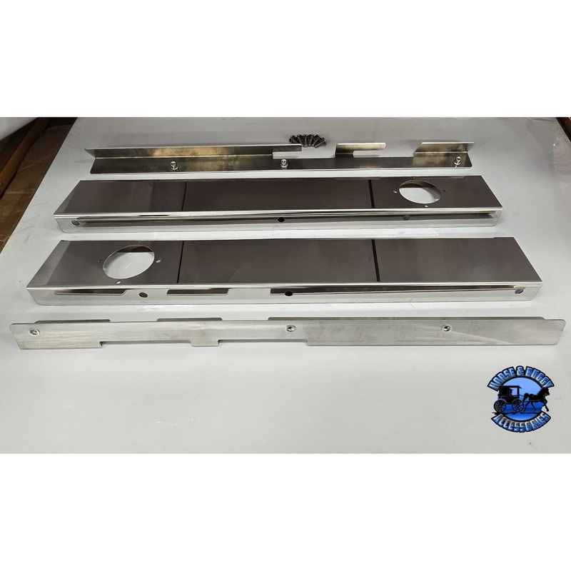 SS-1746 – PETERBILT 589 STRAP-MOUNT FRONT AIR CLEANER BRACKET w/ (1) WATERMELON AT THE BOTTOM (SOLD IN PAIRS)