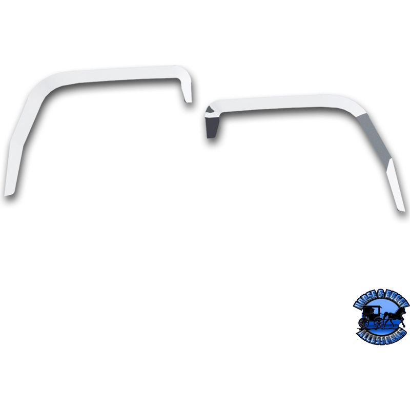 STAINLESS DOOR WINDOW VENT VISOR FOR PETERBILT 567/579 & KENWORTH T680/T880 (PAIR) #29135