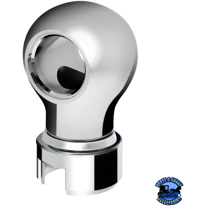 THREAD-ON CHARLOTTE STYLE GEARSHIFT KNOB WITH 13/15/18 SPEED ADAPTER (Choose Finish)