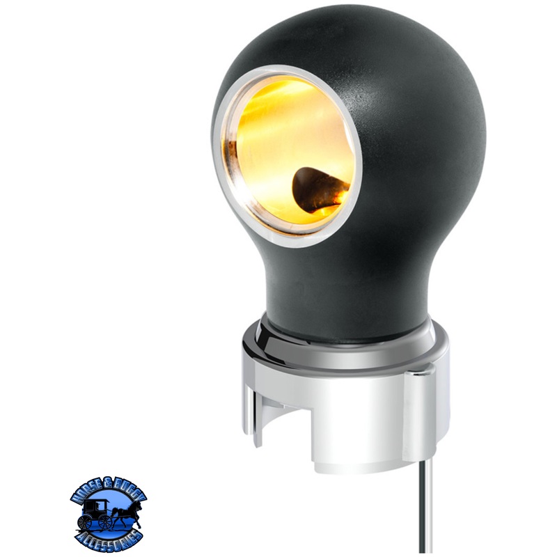 THREAD-ON CHARLOTTE STYLE GEARSHIFT KNOB WITH LED 13/15/18 SPEED ADAPTER  (Choose Finish)(Choose LED Color)