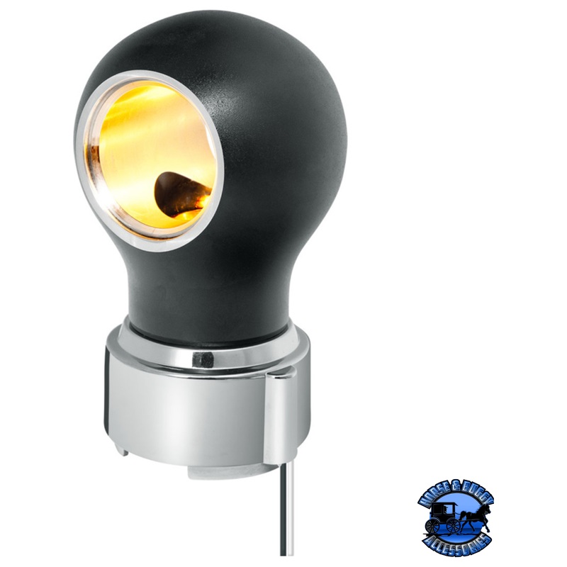 THREAD-ON CHARLOTTE STYLE GEARSHIFT KNOB WITH LED 9/10 SPEED ADAPTER  (Choose Finish)(Choose LED Color)