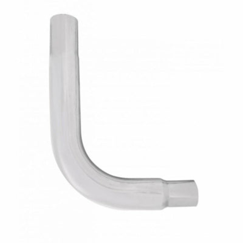 #E90-65-3524 Chrome 90 Degree Exhaust Elbow, Reduce 6 O.D To 5 O.D. – 35 X 24