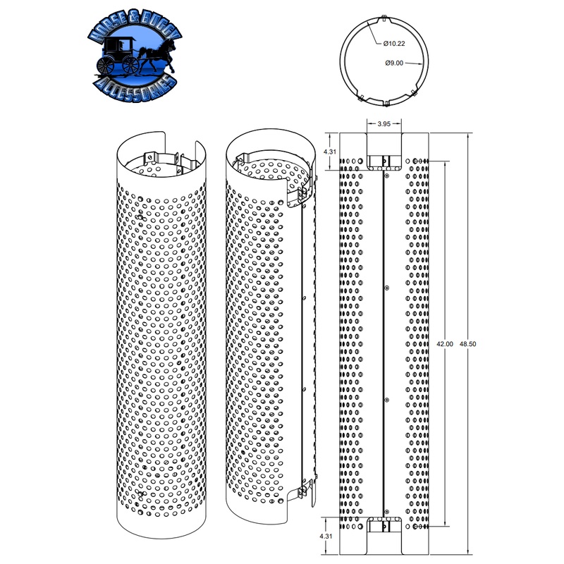 HS-11D-.5HR-48.8L-SS Set of 360 Round Hole Heat Shields