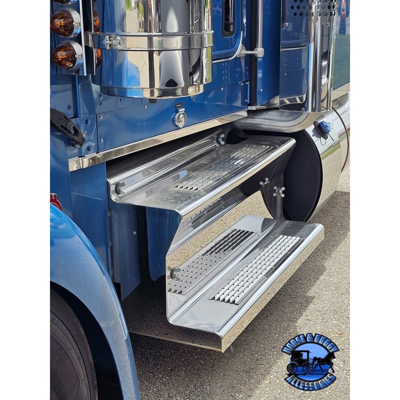 Kenworth w900L 2018 newer (Choose cab and year style) 50 DPF and battery stepbox covers