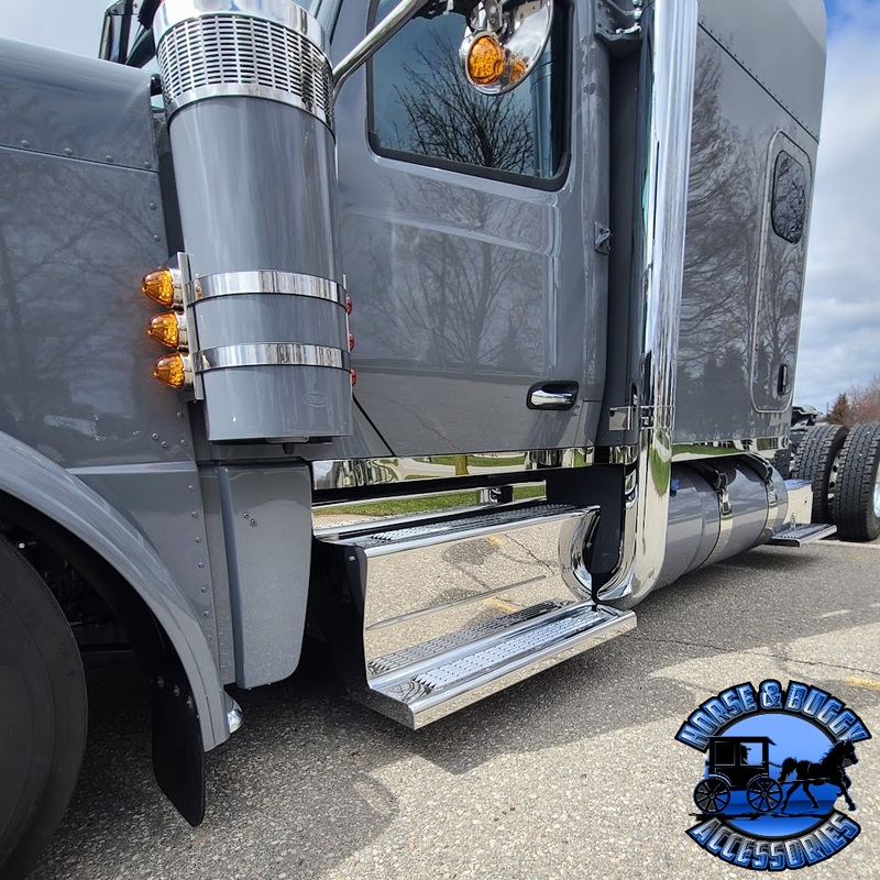 Peterbilt 589 (Choose box style) 1 piece DPF And Battery Stepbox Covers