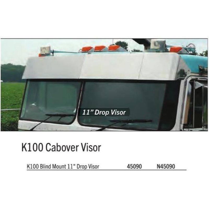 RW-45090 KW K100 CABOVER BLIND MOUNT 11 DROP VISOR