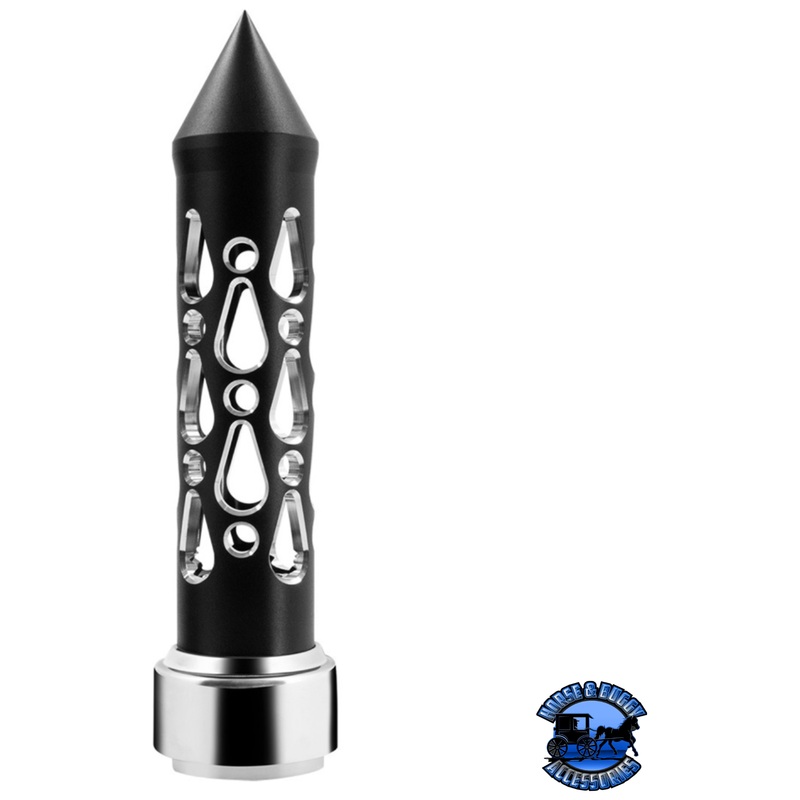 THREAD-ON BROOKLYN STYLE SPIKE GEARSHIFT KNOB WITH 9/10 SPEED ADAPTER – MATTE BLACK/VERTICAL #71201