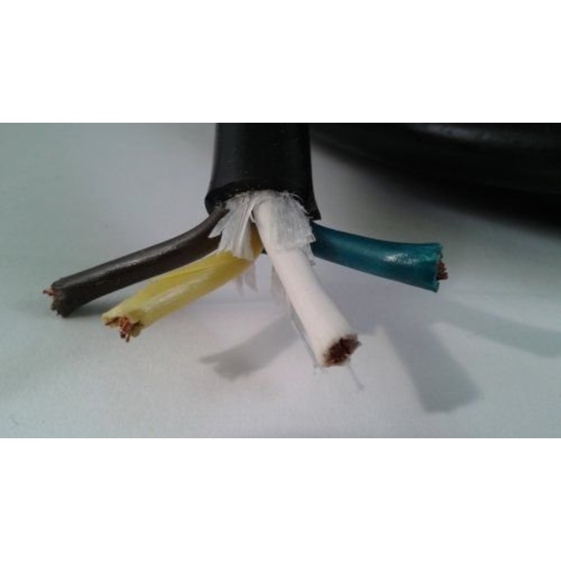 14/4 BLACK JACKET TRAILER WIRE YL/ GN/ WH/ BR, 100 ft.