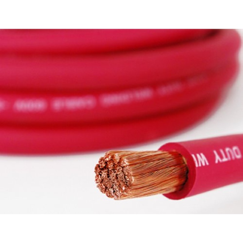 4/0 AWG RED WELDING CABLE, 25 FT USA Made