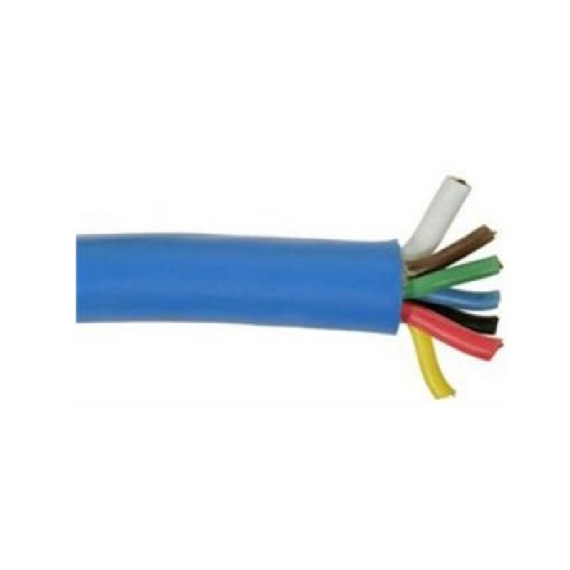 5-12 AWG 1-10 AWG 1-8 AWG BLUE JACKET ROUND TRAILER WIRE YL/ BK/RD/ BL/ GN/ WH/ BR – 50 ft.