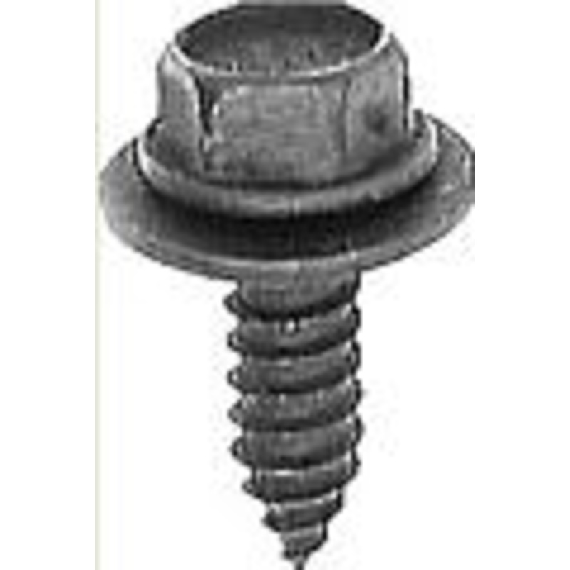 Black Loose Washer Screw, 1.00 x 25mm, 10mm Indented Hex Washer Head, 24mm O.D. – 100 Pack