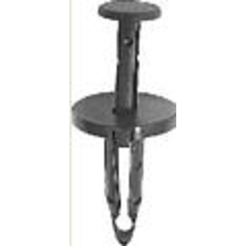 Black Nylon Body Retainer Head Diameter: 11/16, Stem Length: 7/8, Fits Into 1/4 Hole, 1984-on