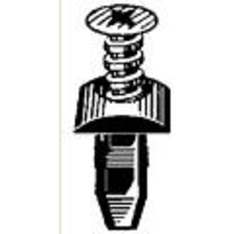 Black Nylon Fascia, Trim & Grille Retainer, Head Size: 15/32 x 15/32, Stem Length: 21/32, its