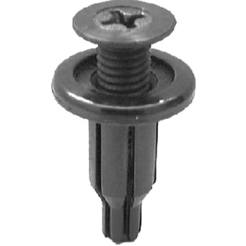 Black Nylon Push – Type Bumper Retainer- 25 pack