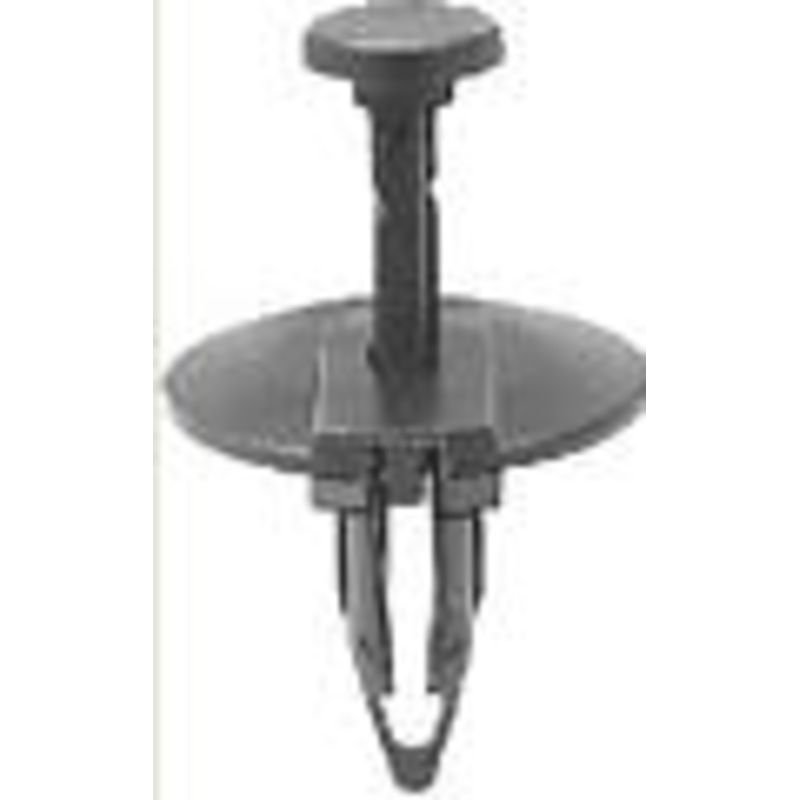 Black Nylon Splash Shield & Fascia Retainer, Head Diameter 1, Shoulder Length 1/8, Stem Length: