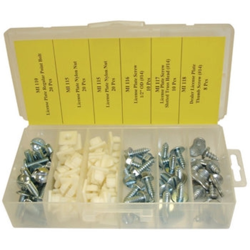 License Plate Hardware Assortment (88 Pcs)
