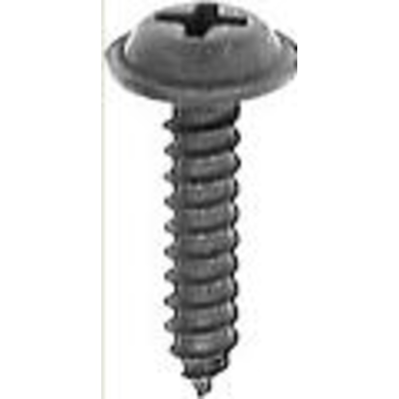 Phillips Flat Top Washer Head Black Phosphate Finish Trim Screw,