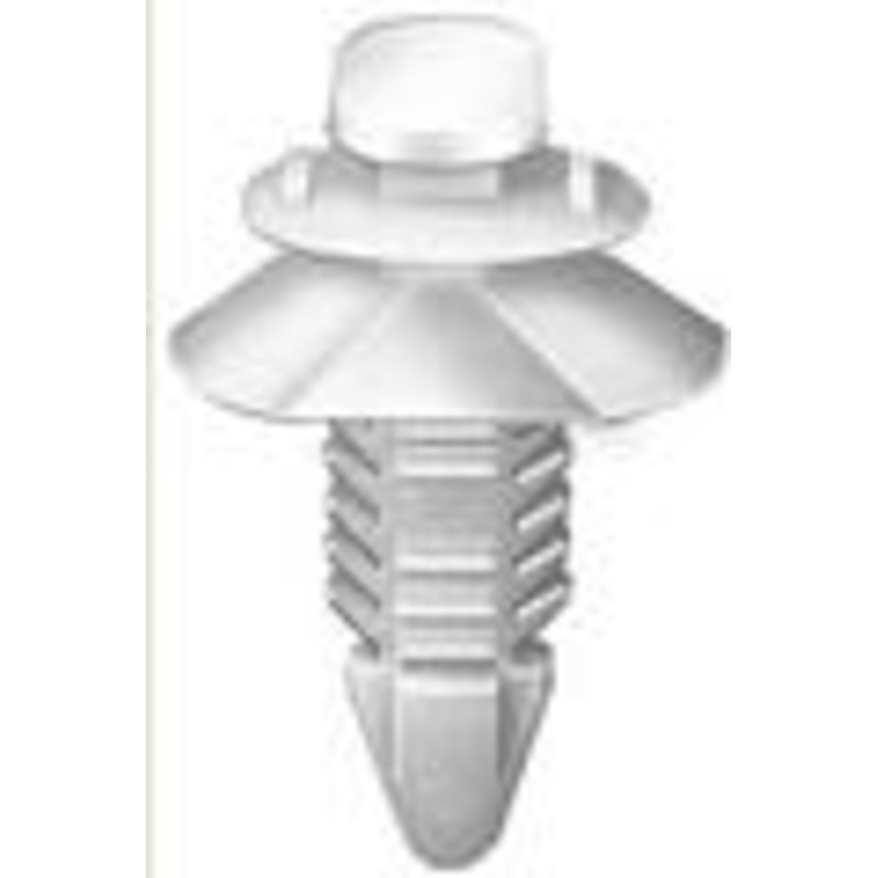 White Nylon Trim Panel Retainer GM Trucks 1976-on Bottom Head Diameter 9/16-11/16, Top Head Dia