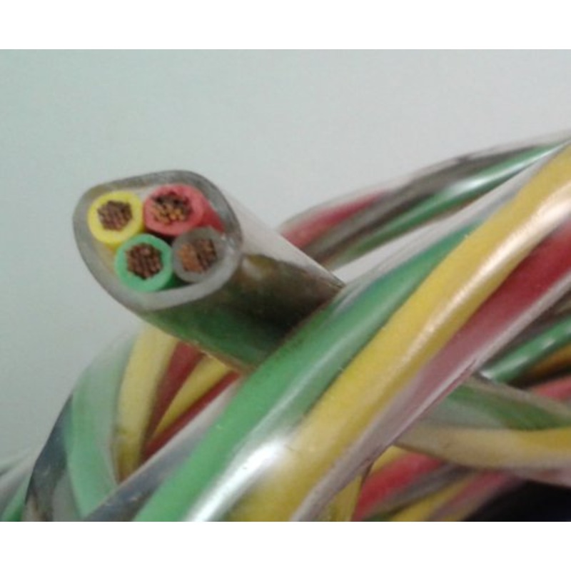 14/4 CLEAR JACKET ROUND TRAILER WIRE YL/ RD/ GN/ BR, 50 ft.