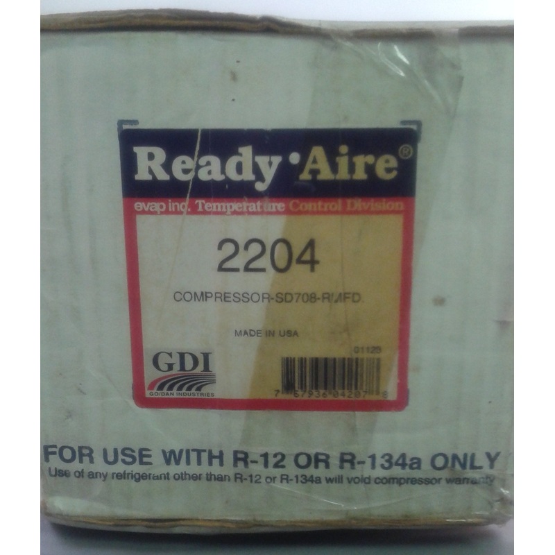 A/C Compressor For 86-88 Mazda RX-7 1.3L Ready Aire 2204 w/ Sanden SD708 Clutch