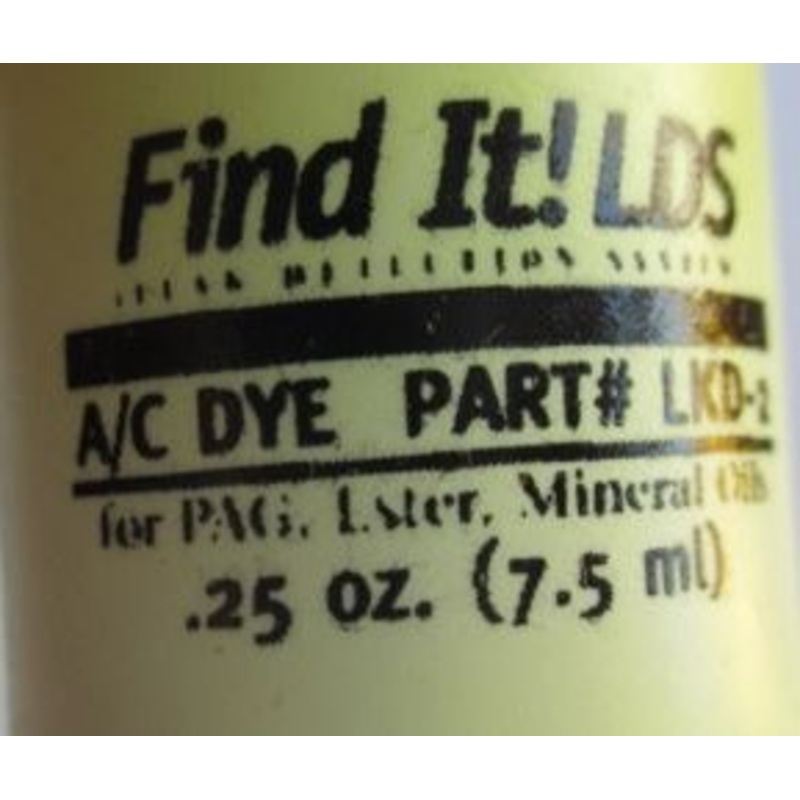 Find It! LDS – AC Dye for PAG – Ester – Mineral Oils – 0.25 oz