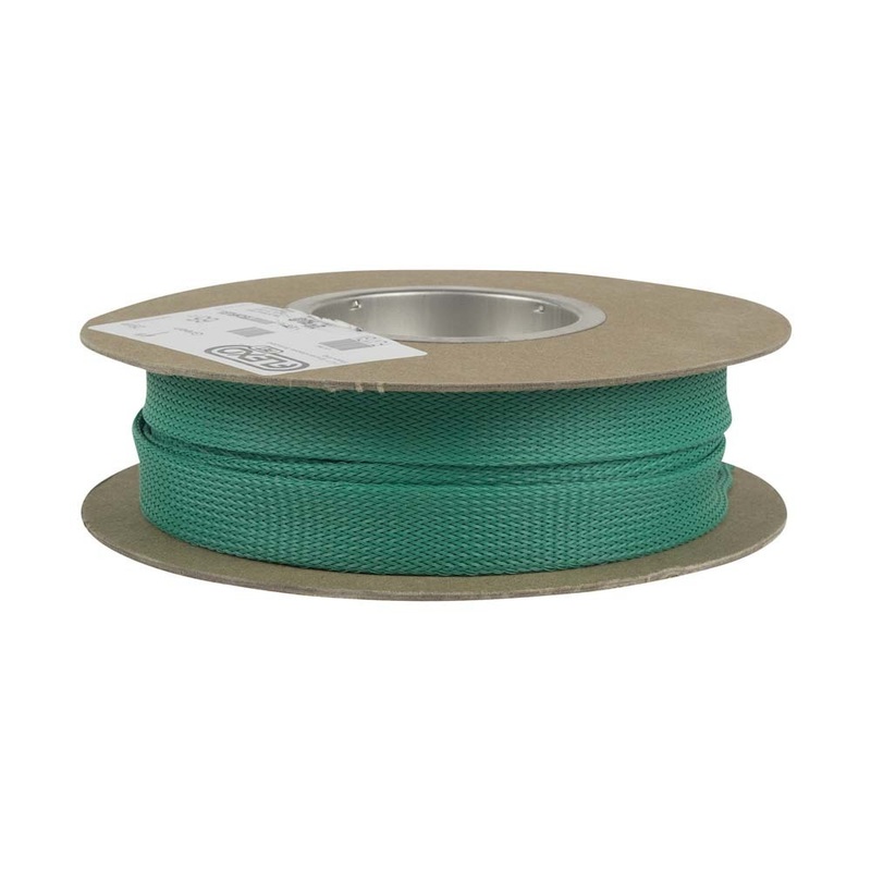 Green 1 Diameter Expandable Braided Loom Sleeve – 65 FT