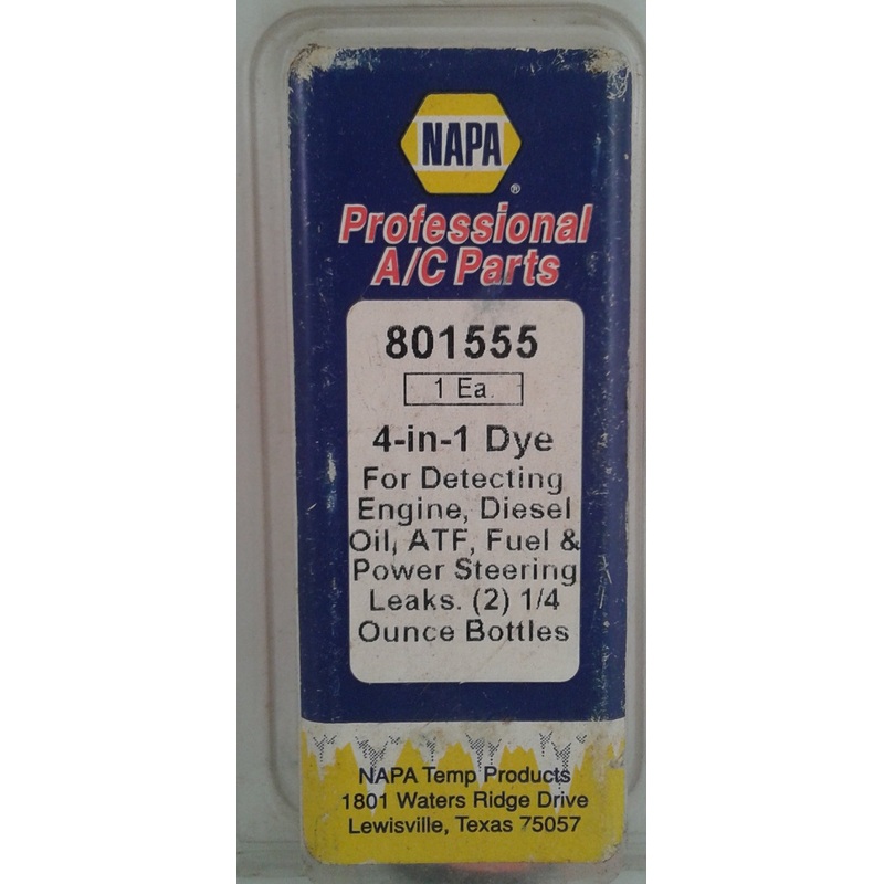 Napa 4-in-1 Dye for detecting leaks – (2) 0.25 oz bottles – each