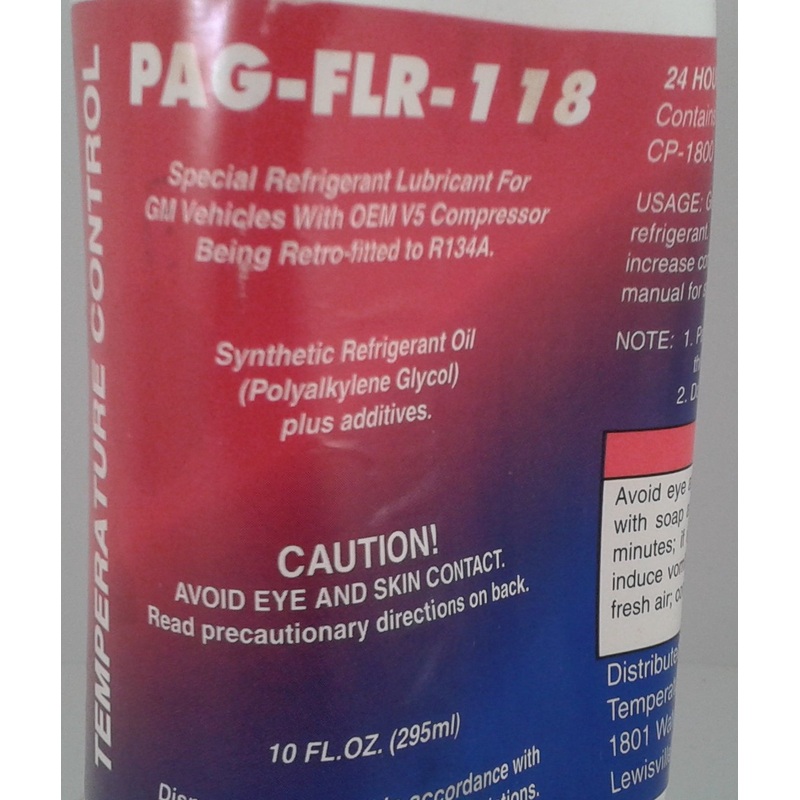 PAG FLR-118 Oil for GM V5 retrofit, 10 oz.