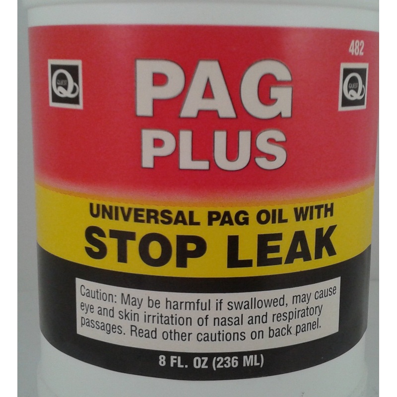 PAG Plus Universal PAG Oil with Stop Leak, 8 oz.