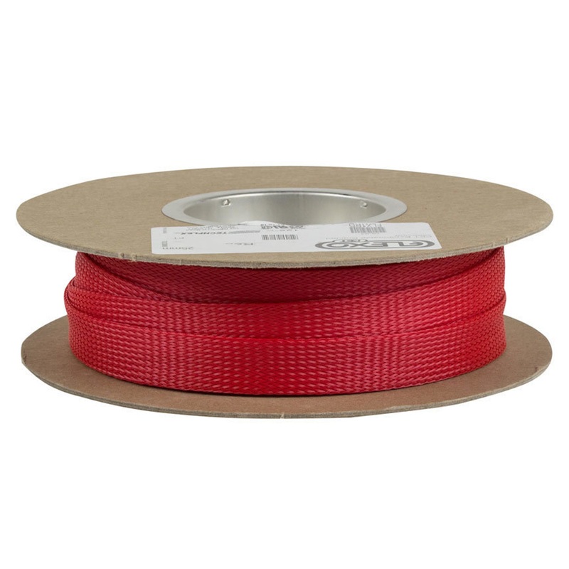 Red 1/2 Diameter Expandable Braided Loom Sleeve – 100 FT
