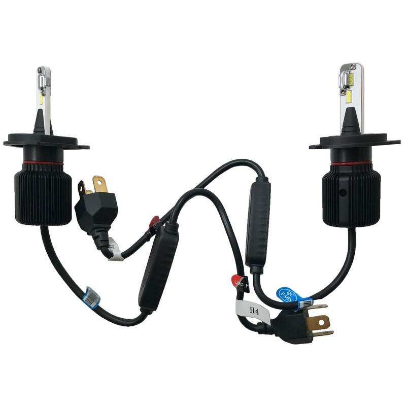 Set of LED Replacement Headlight Bulbs – H4 Dual Beam