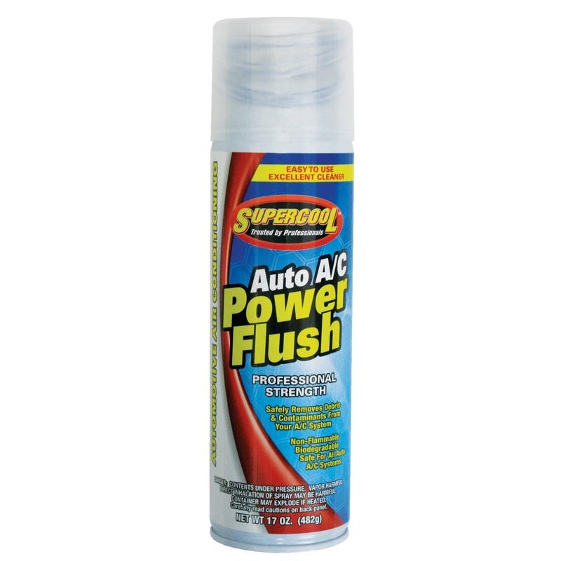 SuperCool Auto A/c Power Flush Aerosol with hose – Professional Strength – 17 oz.