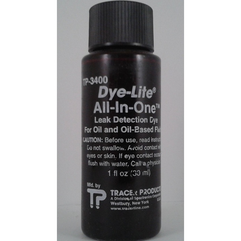 Tracer Dye-Lite All-In-One Leak Detection Dye for Oil and Oil Based Fluids – 1 fl oz.