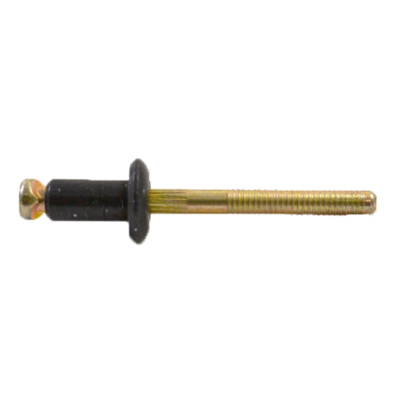 Aluminum Rivet- Steel Mandrel Black Outside Door Handle Rivet 1/4 Hole, 3/32-1/8, 100 Pack