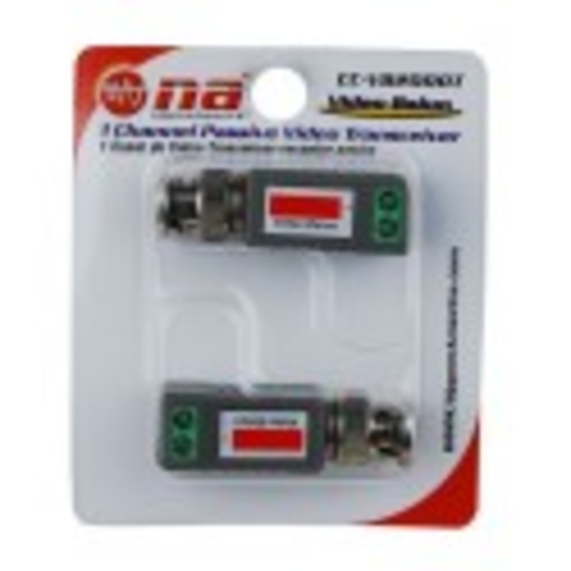 Pair Video Balun W/Terminal- Video Transmission via UTP CAT5 Cable
