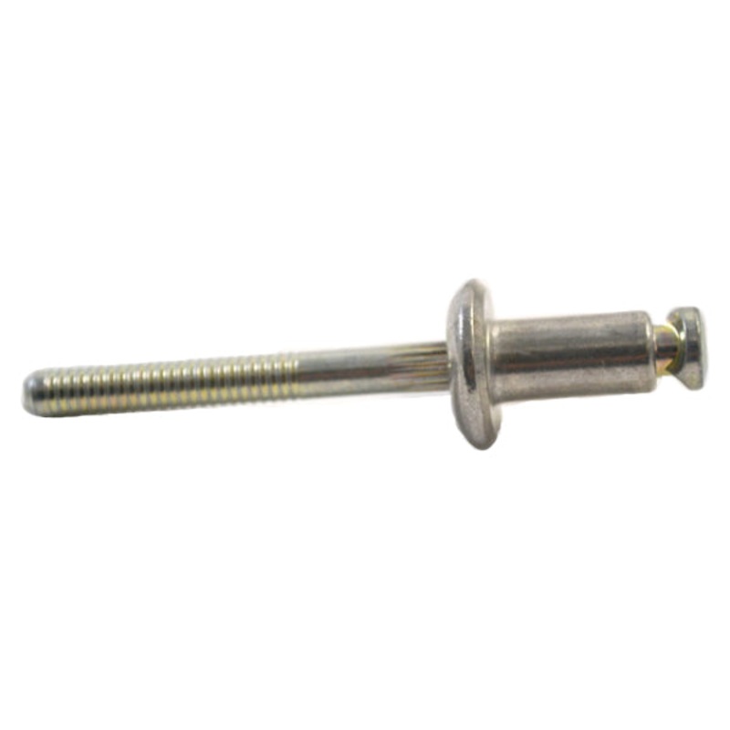 Short Aluminum Window Regulator Peel Rivet, Steel Mandrel 1/4 Hole, Range 1/32-9/64, 100 Pack