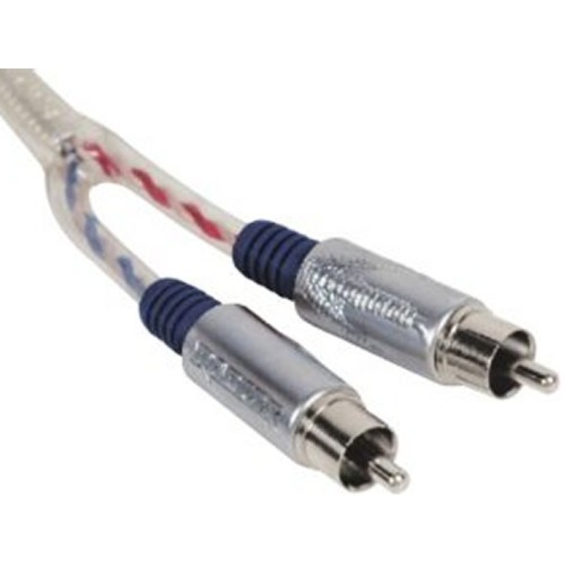 3′ Ft Blue RCA Cable 2-Channel Audio Cable Twisted Pair w/ Foil Shield T-REX