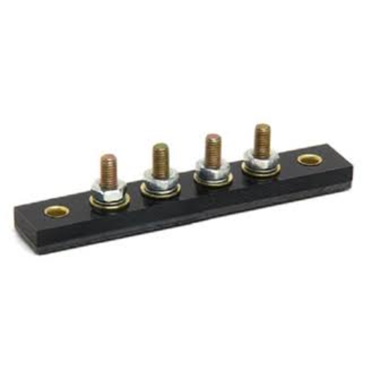 4-Stud Terminal Strips – Stud Type 30 AMP 12V DC #10-32 brass mounted on 5/8 centers