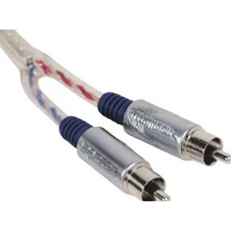 6′ Ft Blue RCA Cable 2-channel Audio Cable Twisted Pair w/ Foil Shield T-REX