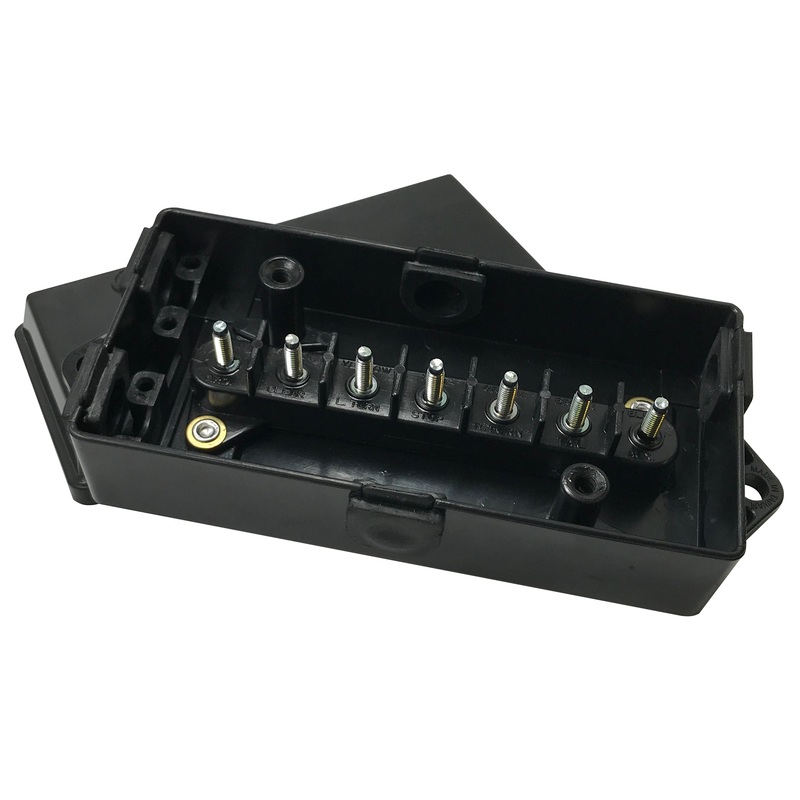 Black Plastic Seven Stud Terminal Weather Junction Box