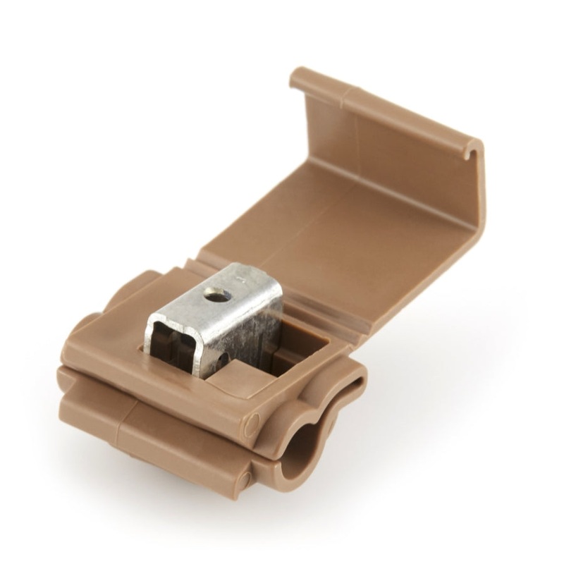 Brown Instant Tap Quick Splice Connector 18-14 to 12-10 Gauge – 100 Pack