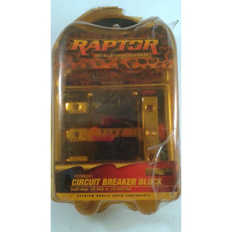 CIRCUIT BREAKER POWER DISTRIBUTION BLOCK 3 x 80 AMP (3) 4 AWG IN (3) 8 AWG OUT