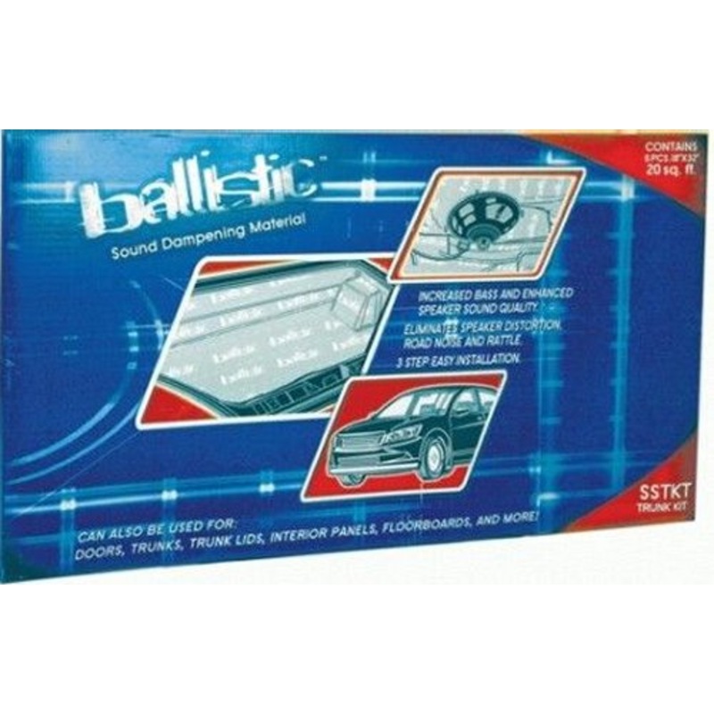 Metra SSTKT Ballistic Sound Dampening Trunk Kit 5 Panels 18×32 20 Sq. Ft.