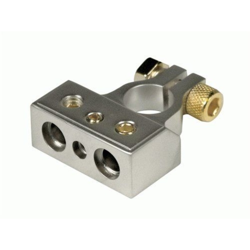 Platinium Battery Terminal (2) 4GA (1) 8 AWG Out Negative