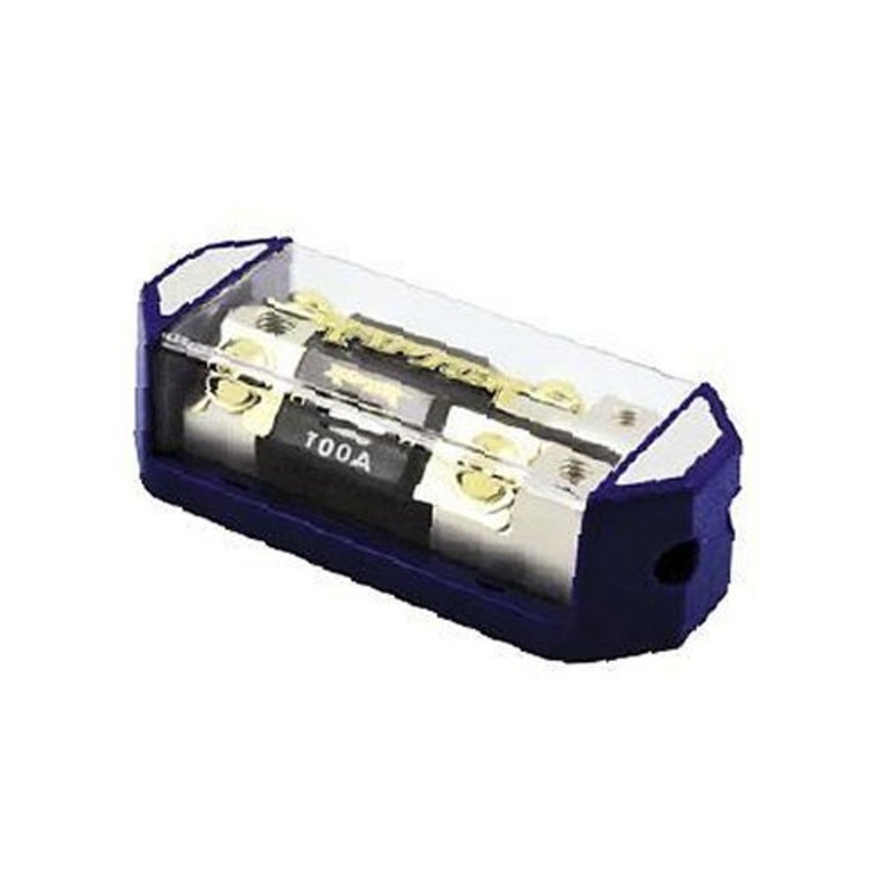 RAPTOR Distribution Block ANL Fused 2 Position (1) 1/0 AWG In (2) 4 AWG Out Platinum