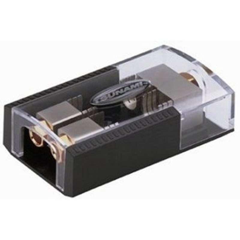 Tsunami Slimline 2 position AGU Block w/LOK-Nut one 4 gauge input, two 8 gauge output